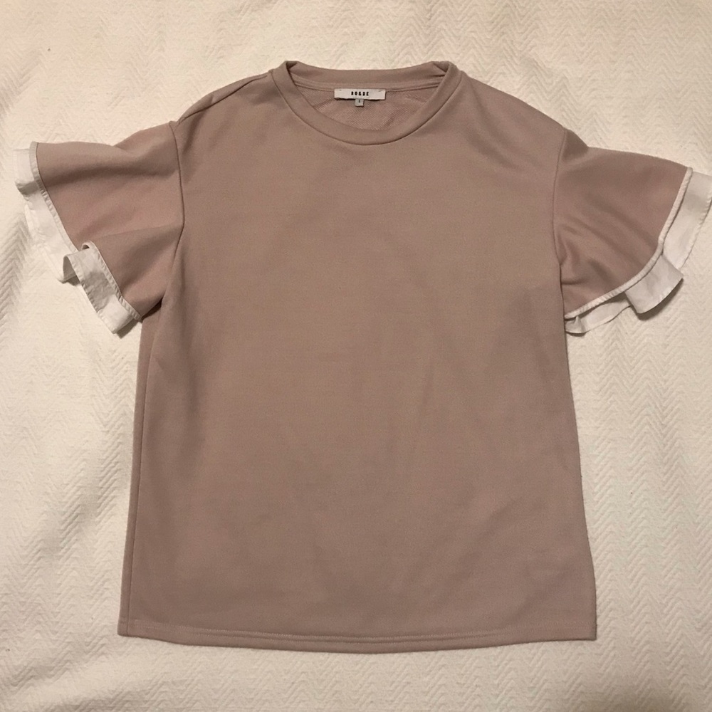 Rode Shirt Ruffled Short Sleeve